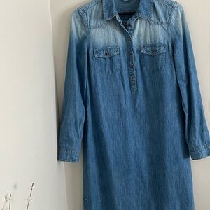 Old Navy Blue Denim Midi Dress